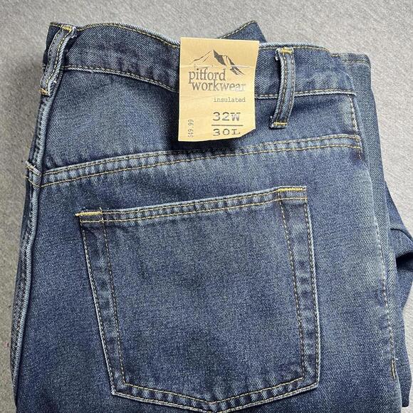 Other - NWT Pitford Workwear $60 Insulated Mens 32 x 30 Denim work Jeans 32W 30L New